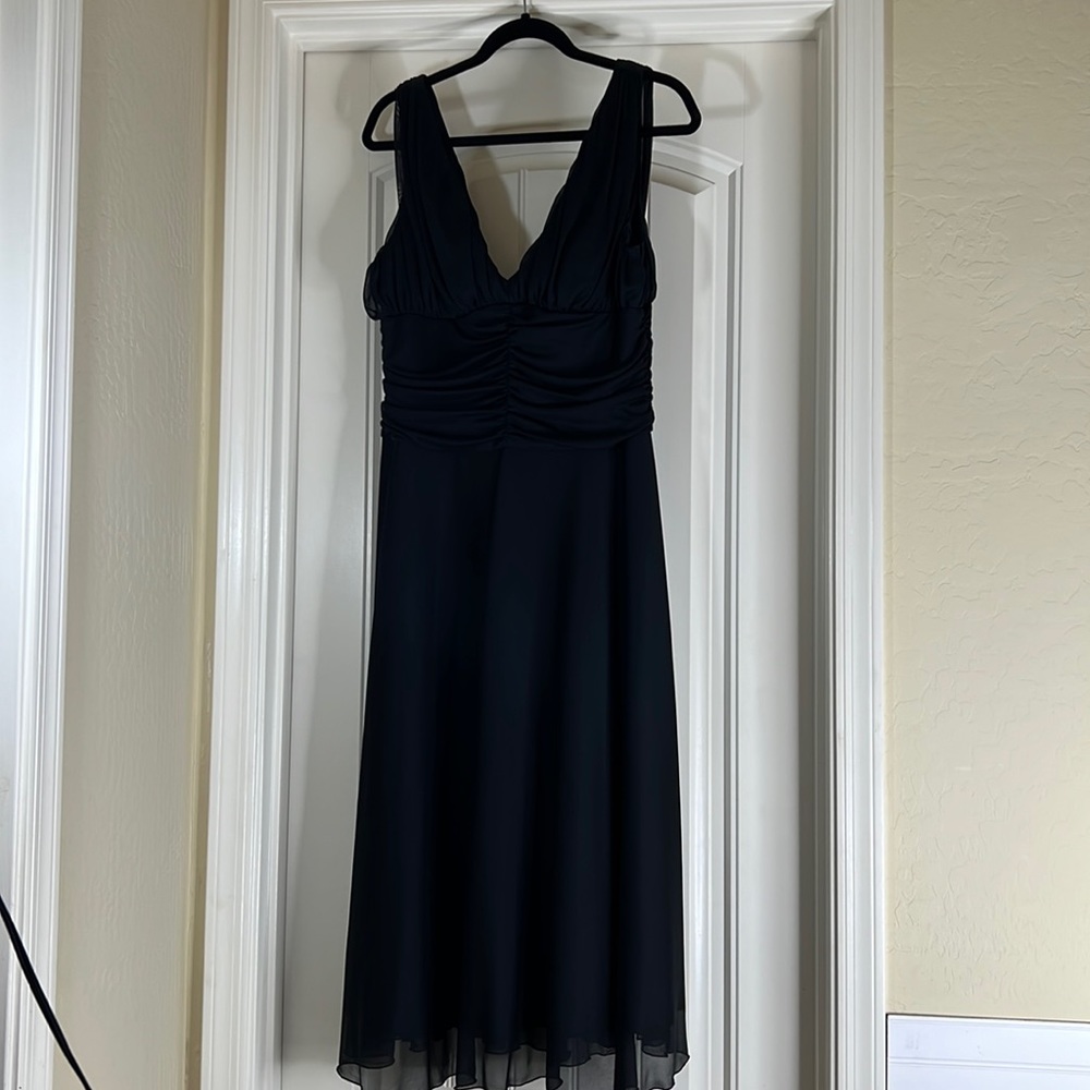 Dress Barn Collection women's dress empire black sleeveless size 16